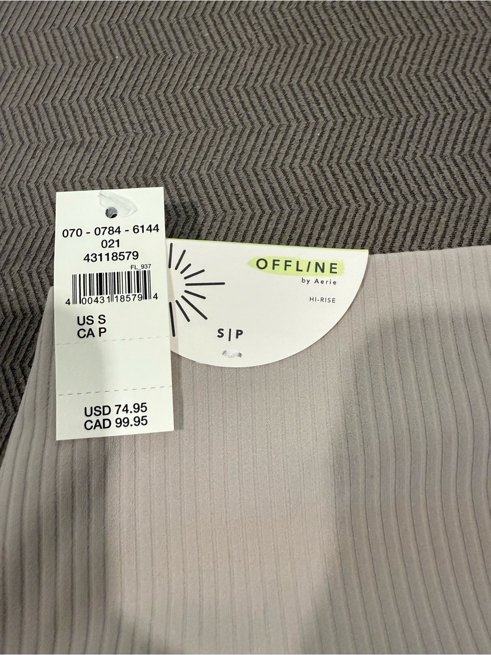 Brand New OFFLINE By Aerie Real Me XTRA Ribbed High Waisted Trouser - Picture 6 of 7